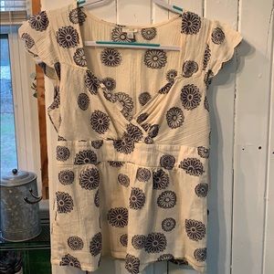 Odille cream floral blouse